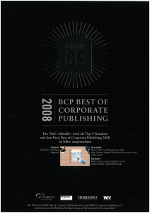 Coporate Publishing Award 2008